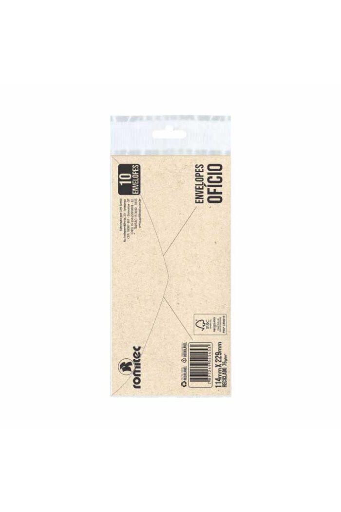 Envelope Ofício 75 GSM 229mm X 114mm Reciclado com 10 - Imagem 2
