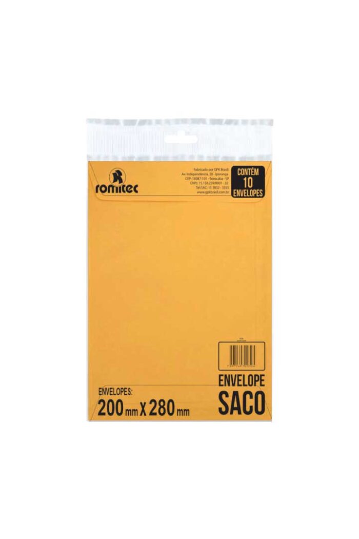 Envelope Saco Ko28 200mm X 280mm Ouro com 10 - Imagem 2