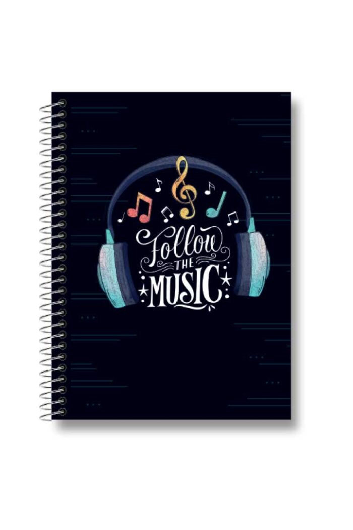 Caderno Universitário 1X1 80 Folhas Espiral Capa Dura Slim Sortidos - Imagem 2