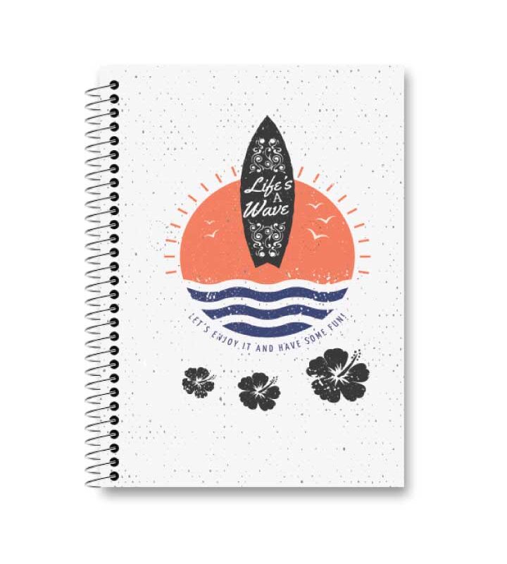 Caderno 1/4 160 Folhas Espiral Capa Dura Slim Sortidos