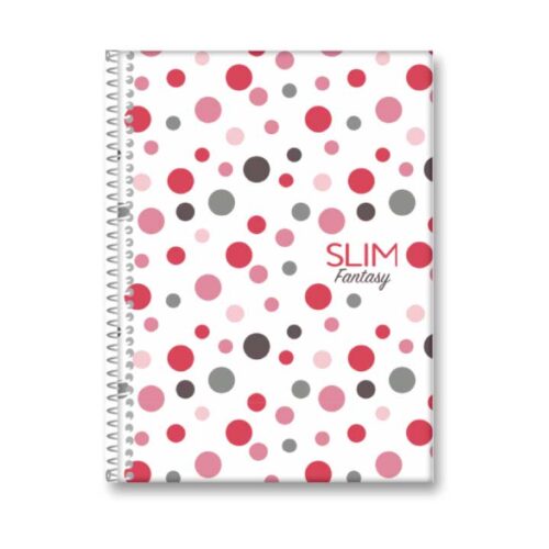 Caderno 1/4 160 Folhas Espiral Capa Dura Slim 14x20 cm Sortido Romitec