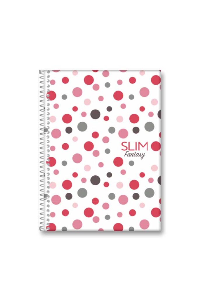 Caderno 1/4 160 Folhas Espiral Capa Dura Slim Sortidos