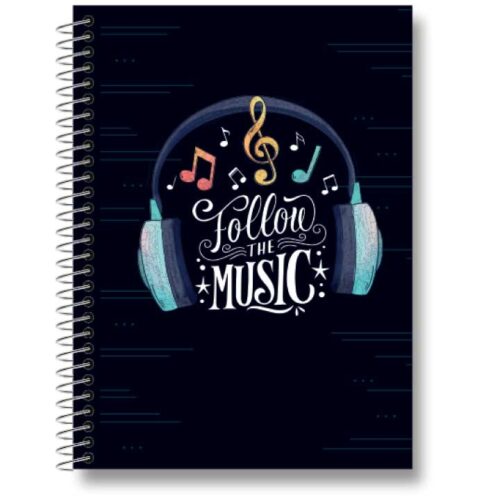 Caderno Universitário 20x1 320 Folhas Espiral Capa Dura Slim 20x28 cm Sortido Romitec