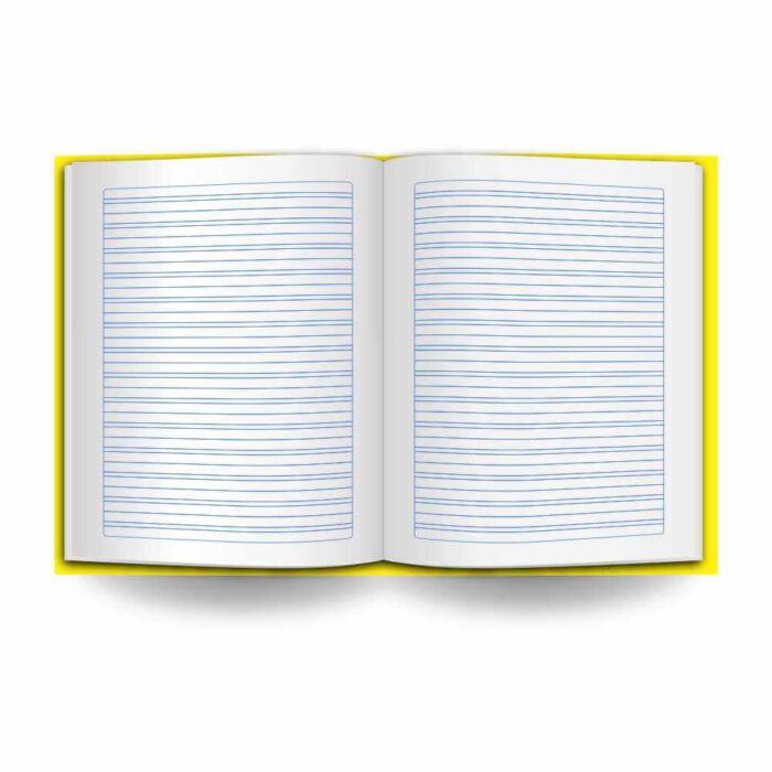 Caderno Caligrafia Universitário 96 Folhas Costurado Capa Dura Amarelo - Imagem 2