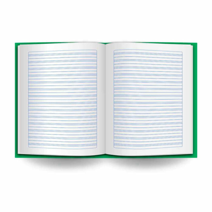 Caderno Caligrafia Universitário 96 Folhas Costurado Capa Dura Verde - Imagem 2