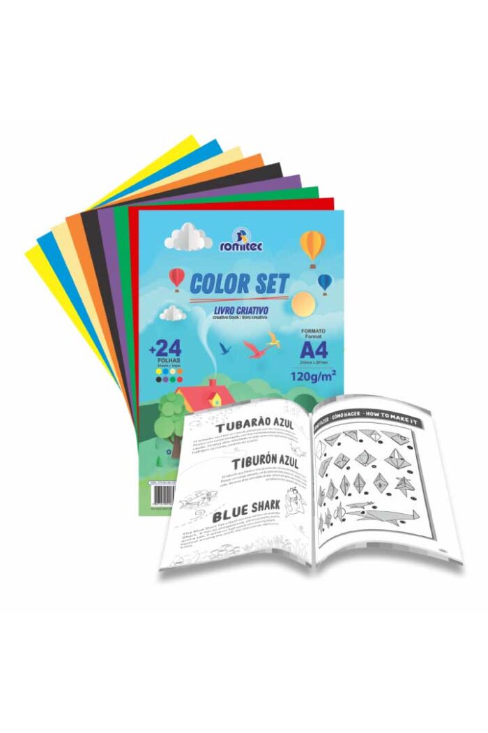 Livro Dobradura e Colorir Color Set A4 120 Alta Gramatura com 24  Folhas - Imagem 2