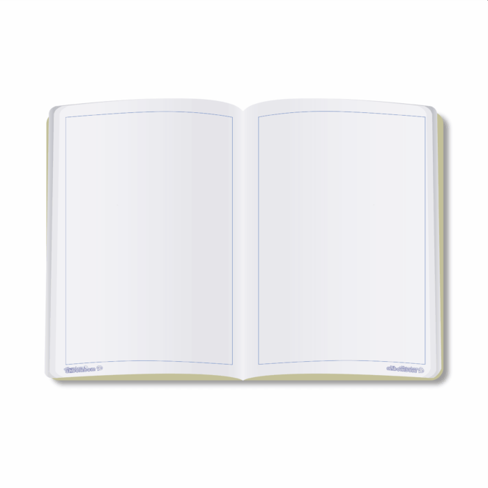 Livro Caderno Alibombom sem Pautas 60 folhas Flexível Margeado Azul - Imagem 3