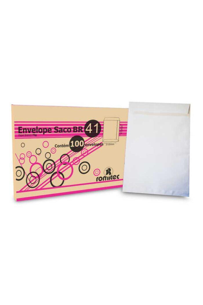 Envelope Saco Br41 310mm X 410mm Branco com 100 - Imagem 2