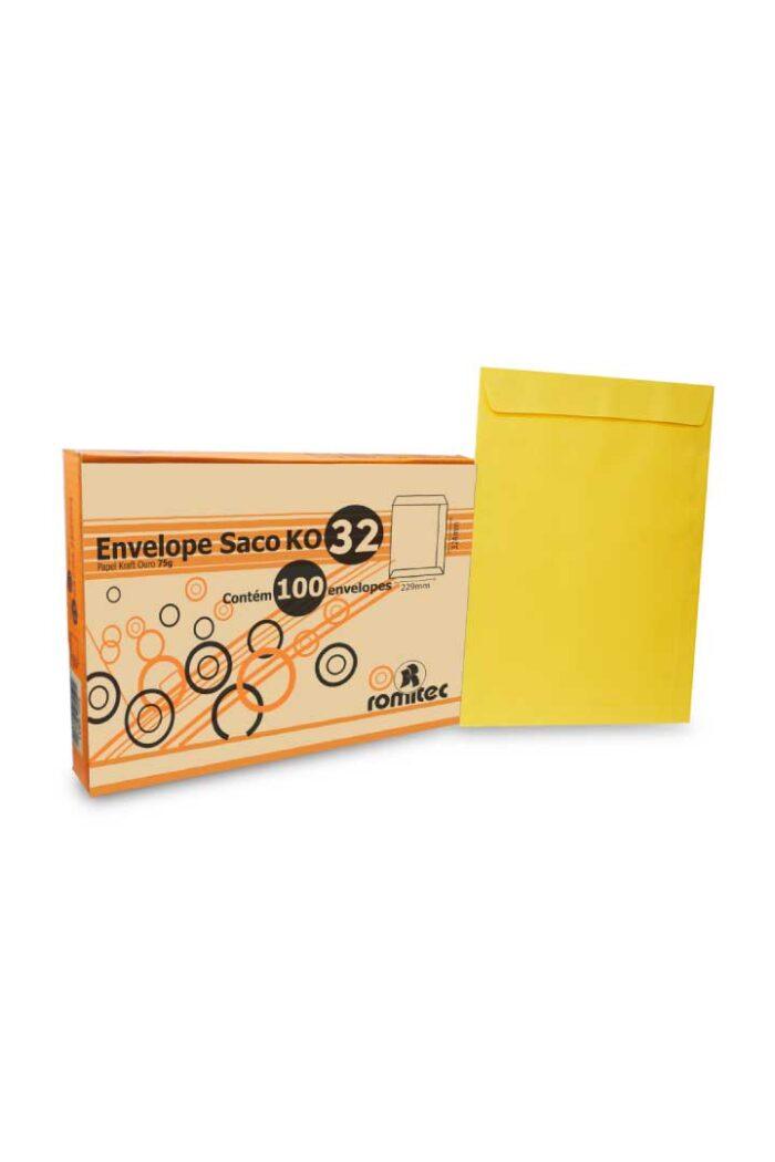 Envelope Saco Ko32 229mm X 324mm Ouro com 100 - Imagem 2