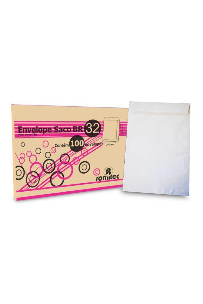 Envelope Saco Br32 229mm X 324mm Branco com 100 - Imagem 2