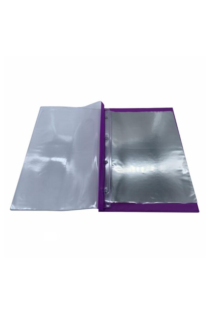 Pasta Catálogo PVC A4 Frente Transparente com 10 Sacos Lilas - Imagem 3