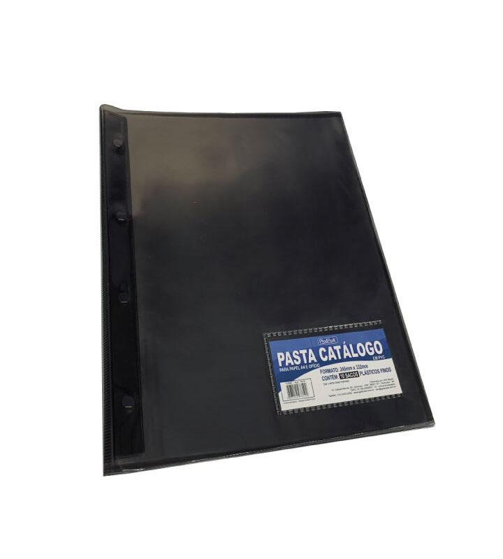 Pasta Catálogo PVC Ofício Flexível com 10 Sacos Fume
