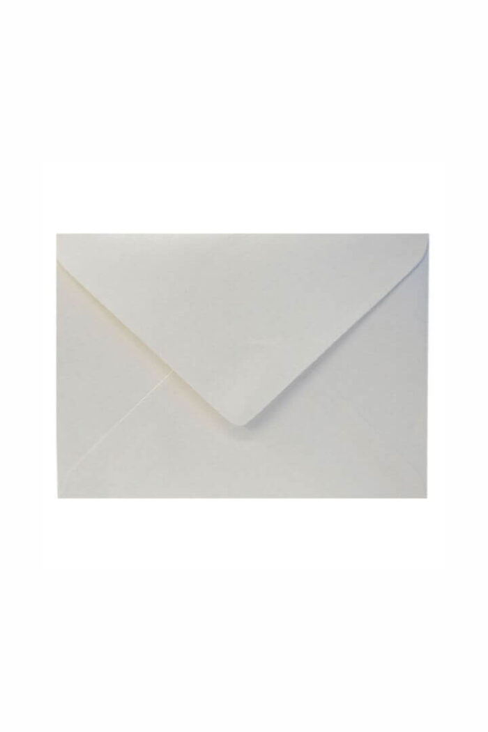 Envelope Convite 120 Alta Gramatura 163mm X 225mm Metálico Branco com 50