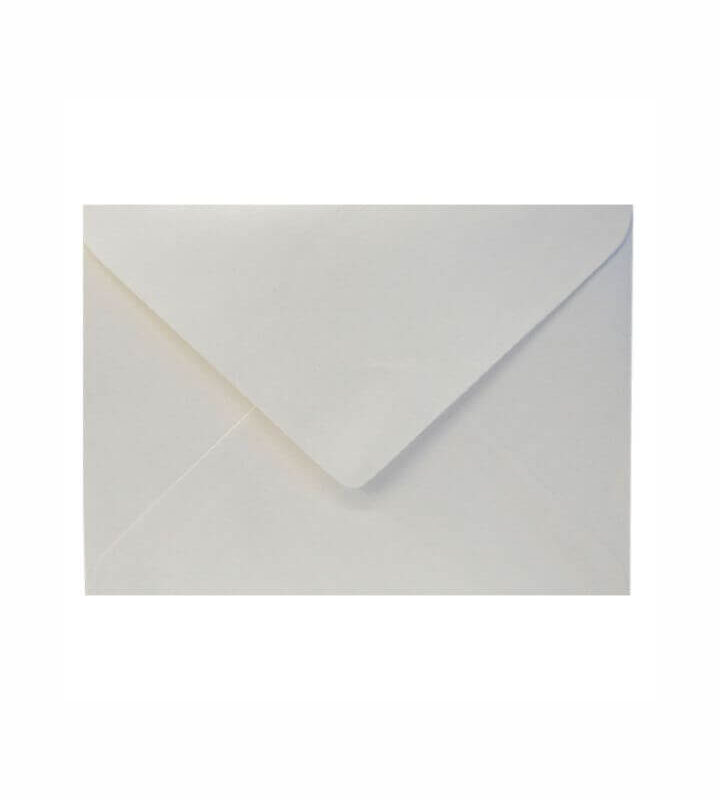Envelope Convite 120 Alta Gramatura 163mm X 225mm Metálico Branco com 50