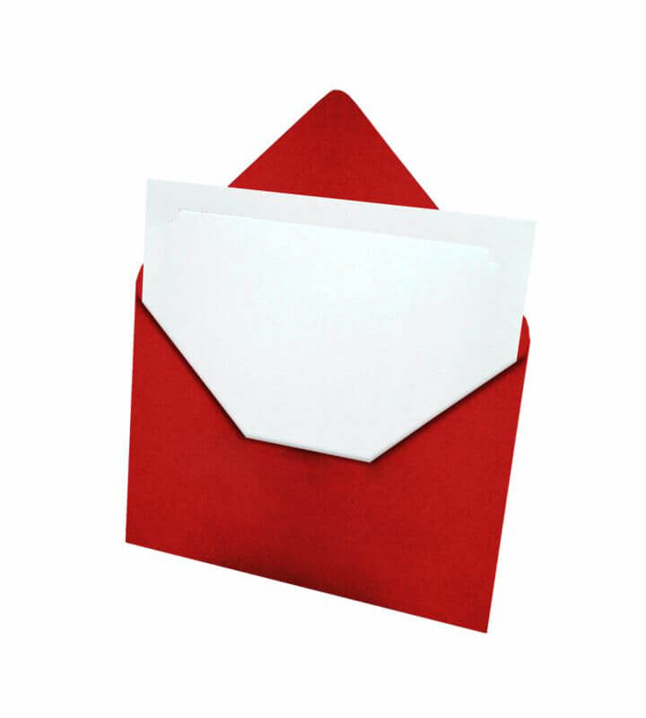 Envelope Convite 120 Alta Gramatura 207mm X 140mm e Cartões 205mm X 130mm Textura Casca de Ovo Vermelho com 25