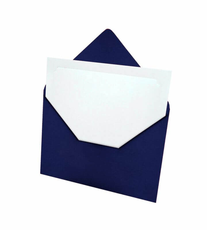 Envelope Convite 120 Alta Gramatura 207mm X 140mm e Cartões 205mm X 130mm Textura Pérsico Marinho com 25