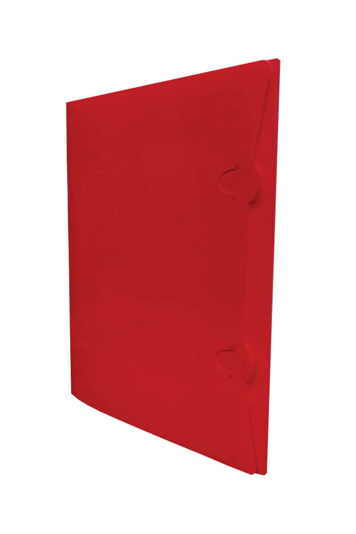 Pasta Aba Encaixe PP 240mm X 320mm dorso 10mm Vermelho com 10