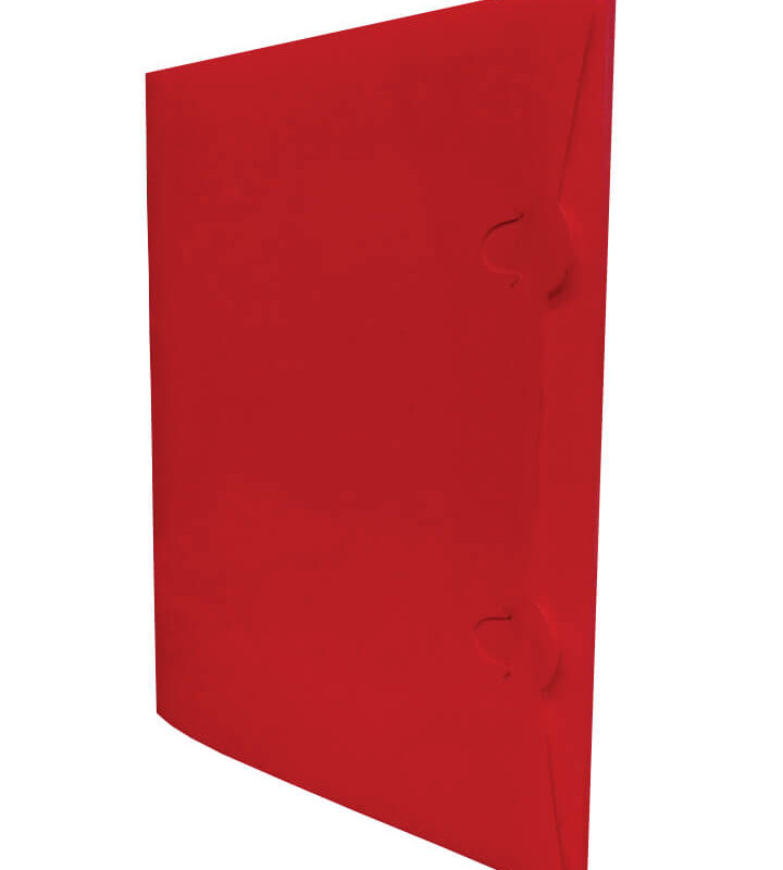 Pasta Aba Encaixe PP 240mm X 320mm dorso 10mm Vermelho com 10