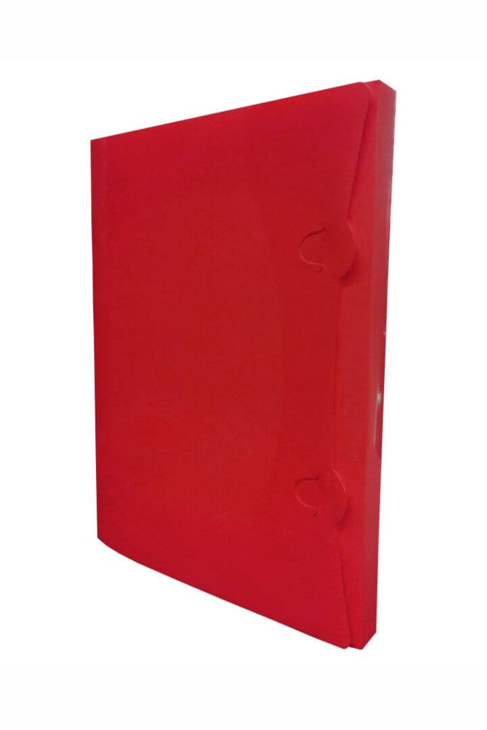 Pasta Aba Encaixe PP 240mm X 320mm dorso 20mm Vermelho com 10
