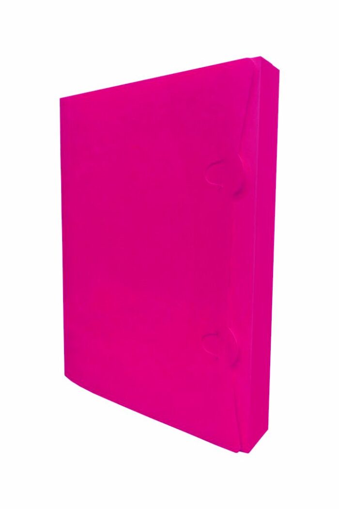 Pasta Aba Encaixe PP 240mm X 320mm dorso 40mm Pink com 10