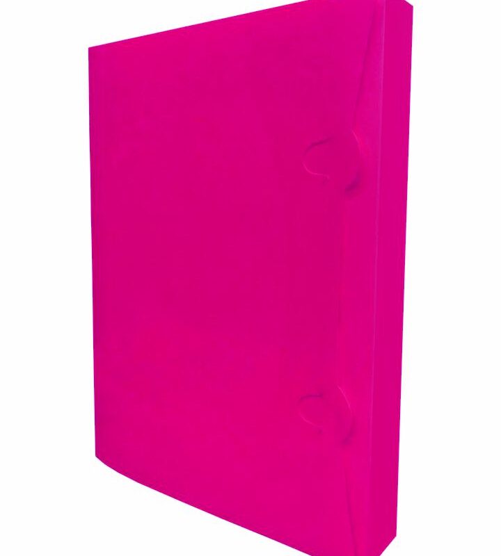 Pasta Aba Encaixe PP 240mm X 320mm dorso 40mm Pink com 10