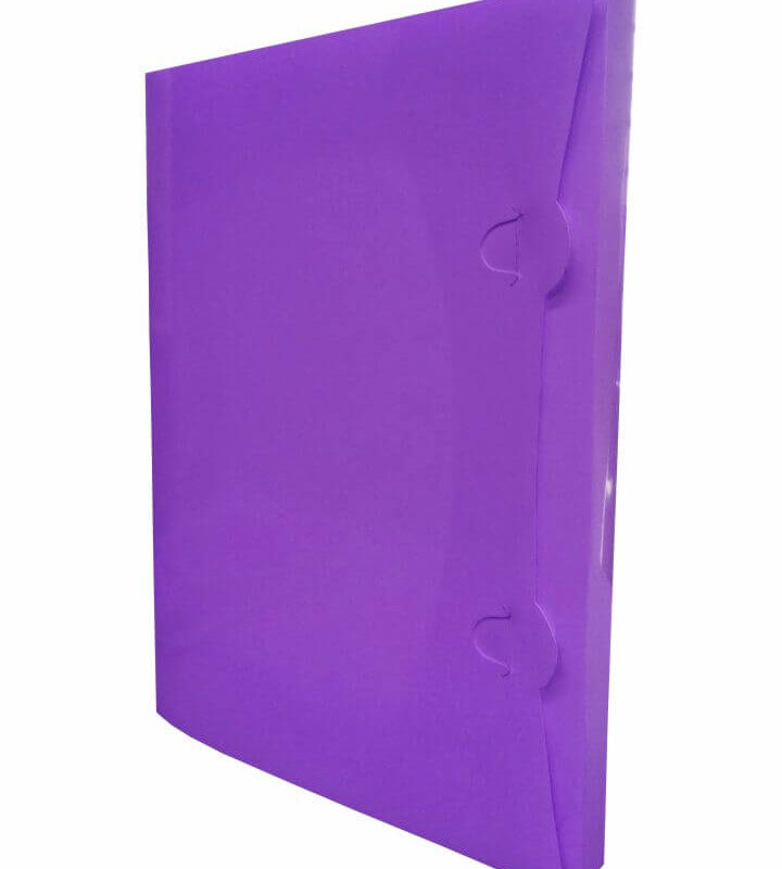 Pasta Aba Encaixe PP 240mm X 320mm dorso 40mm Roxo com 10