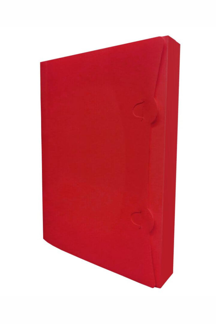 Pasta Aba Encaixe PP 240mm X 320mm dorso 40mm Vermelho com 10