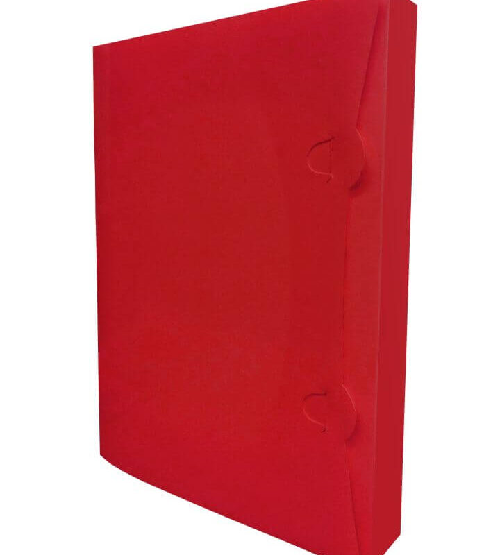 Pasta Aba Encaixe PP 240mm X 320mm dorso 40mm Vermelho com 10