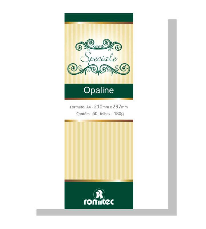 Papel A4 180 GSM Opaline Extra Liso Branco com 50 Folhas