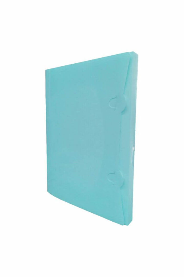 Pasta Aba Encaixe PP 240mm X 320mm dorso 10mm Azul Pastel com 10