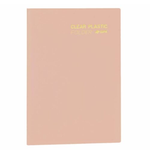 Pasta Catálogo Ofício Clear Plastic Folder 20 Sacos PP 23x33 cm Rosa PlastPark