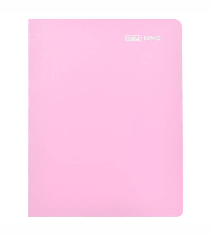 Pasta Catálogo PP A4 Expand 50 Sacos Rosa Pastel