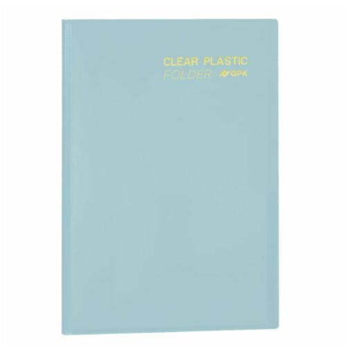 Pasta Catálogo A4 Clear Plastic Folder 20 Sacos PP 23x31 cm Azul PlastPark
