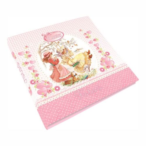 Álbum de Fotografia Carinhosos Teens Retrô para 120 Foto de Até 15x10 cm 22x24 cm Rosa PlastPark