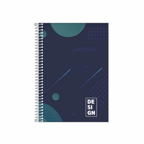 Caderno 1/4 80 Folhas Espiral Capa Dura Design 14x20 cm Sortido Romitec
