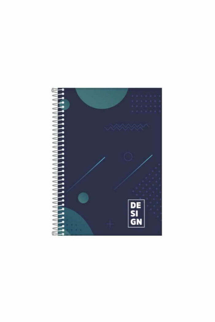 Caderno 1/4 80 Folhas Espiral Capa Dura Design