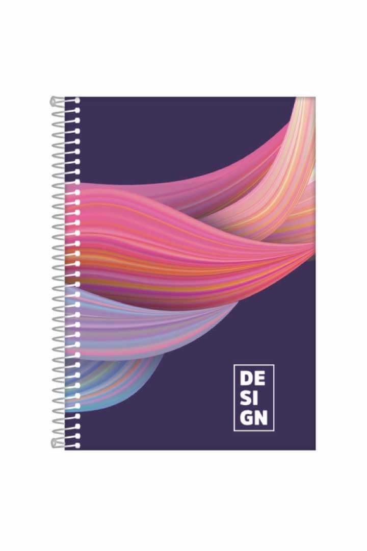 Caderno Universitário 15x1 240 Folhas Espiral Capa Dura Design 20x28 cm Sortido Romitec - Imagem 3