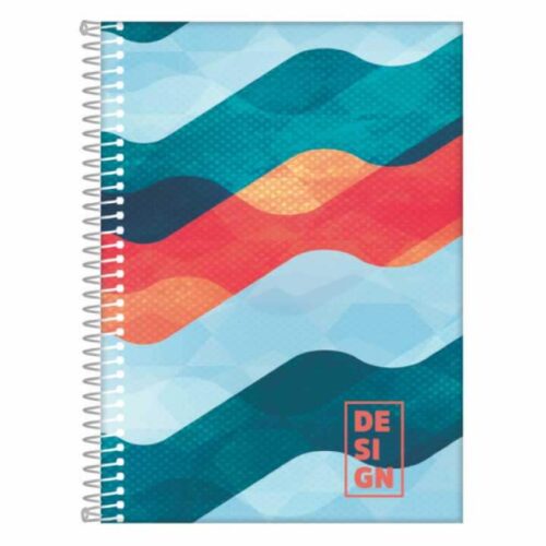 Caderno Universitário 15x1 240 Folhas Espiral Capa Dura Design 20x28 cm Sortido Romitec