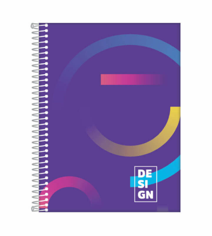Caderno Universitário 20X1 320 Folhas Espiral Capa Dura Design