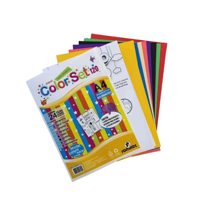 Color Set A4 120 Alta Gramatura com 24 Folhas Livrão Criativo
