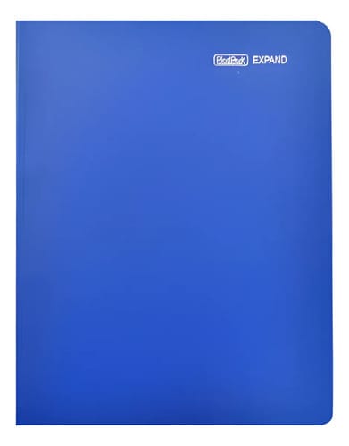 Pasta Catálogo A4 Expand 25 Sacos com 4 Parafusos Plásticos PP 23x31 cm Azul PlastPark