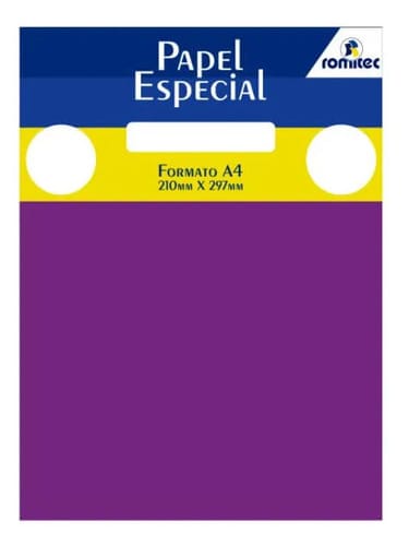 Papel A4 180 g/m² Color Color Mais Lílas 25 Folhas 21x30 cm Lilás Romitec