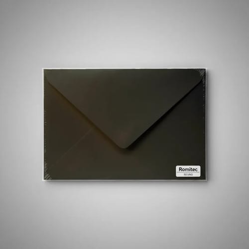 Envelope Convite 120 g/m² 16x22 cm Preto 50 Unidades Romitec - Imagem 4