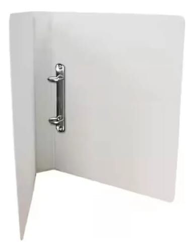 Fichário Personalizável A4 Lombada 4 cm 2 Argolas para 240 Folhas PVC 26x31 cm Branco PlastPark - Imagem 3