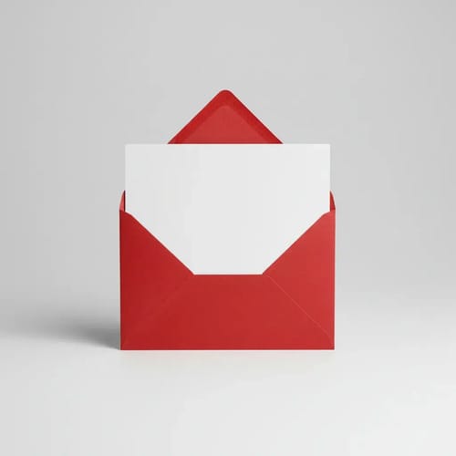 Envelope Convite + Cartões 120/180 g/m² 20x13 cm Casca de Ovo 14x21 cm Vermelho Romitec 25 Unid 25 Unidades - Imagem 2