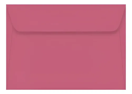 Envelope Comercial Carta Color Mais 11x16 cm Pink 50 Unidades Romitec