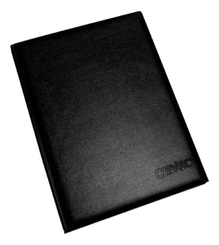 Pasta Cardápio A4 Corino Espumado Luxo 6 Páginas PVC 22x31 cm Preto PlastPark