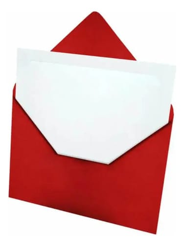 Envelope Convite + Cartões 120/180 g/m² 20x13 cm Casca de Ovo 14x21 cm Vermelho Romitec 25 Unid 25 Unidades