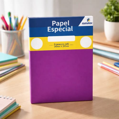 Papel A4 180 g/m² Color Color Mais Lílas 25 Folhas 21x30 cm Lilás Romitec - Imagem 2