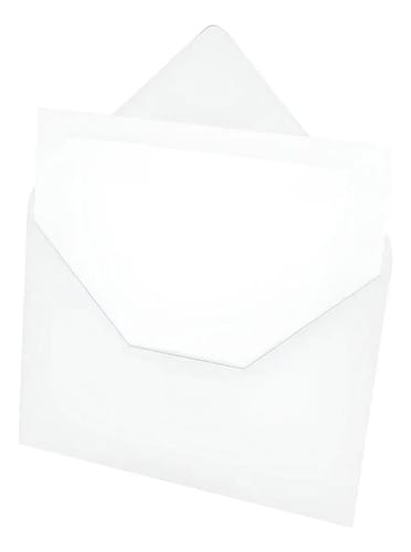 Envelope Convite 120 g/m² e Cartões 120 g/m² 20x13 cm Metálico 14x21 cm Branco 25 Unidades Romitec